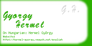 gyorgy hermel business card