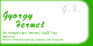 gyorgy hermel business card